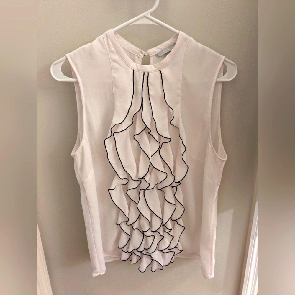 H&M black and white blouse, M